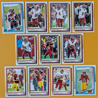 2025 Donruss NFL Team Set Washington Commander Jayden Daniels hand-collated team set