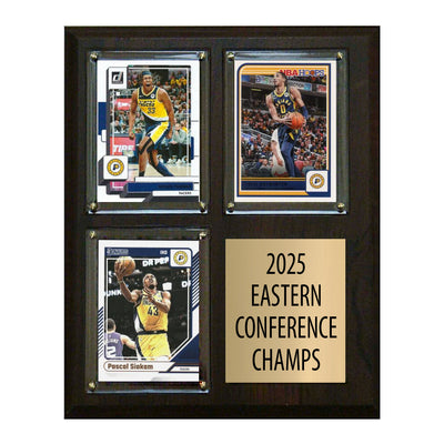 2025 Indiana Pacers Eastern Conference Champions 3 Card plaque