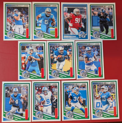 2025 SCORE NFL Detroit Lions Football Card Team Set Jahmyr Gibbs Amon Ra Jared Goff plaque