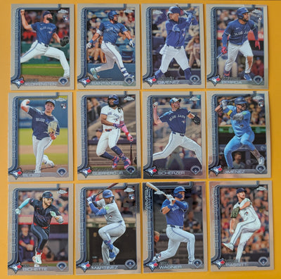 2025 Topps Chrome Baseball Team Set 12 Toronto Blue Jays Vlad Guerrero Jr Bichette plaque