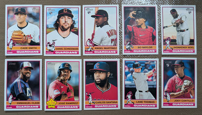 2025 Topps Heritage Baseball Team Set 10 Cards Cleveland Guardians Jose Ramirez Noel RC plaque