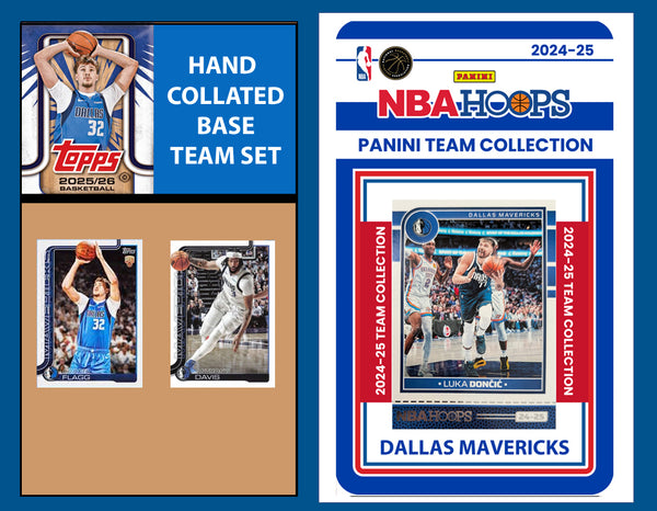 2025-26 2026 Topps Dallas Mavericks NBA Team Set + 2024 Panini Cooper Flagg RC plaque