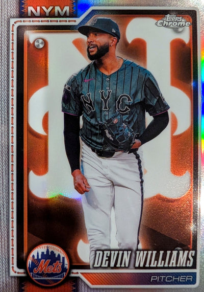 2026 Topps Chrome Devin Williams Lightboard Logo Variation Refractor SP Case Hit #194