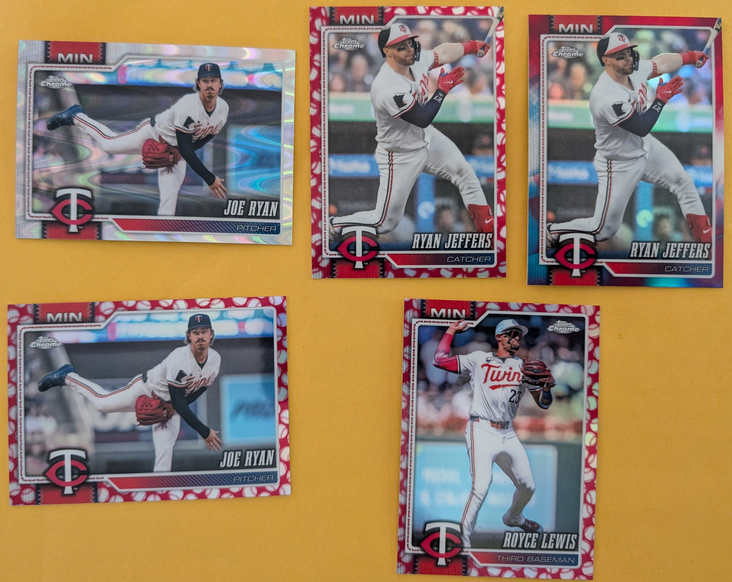 2026 Topps Chrome Minnesota Twins Ray Wave Red White Blue Seams Ryan Lewis