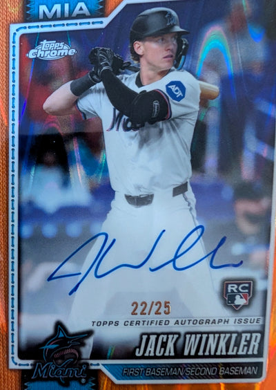 2026 Topps Chrome Jack Winkler Orange Ray Wave Refractor Rookie Autograph /25 #RA-JWI