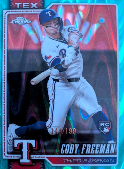 2026 Topps Chrome Cody Freeman Aqua Ray Wave Refractor /199 #255