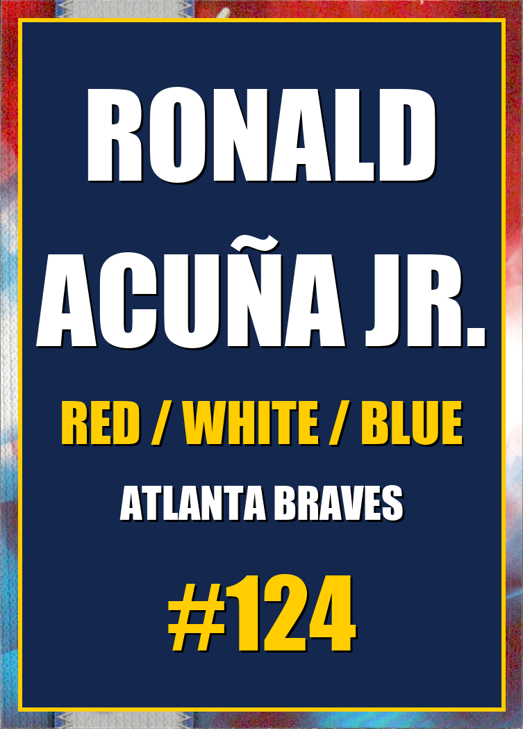 2026 Topps Chrome Ronald Acuña Jr. Red White & Blue Refractor #124