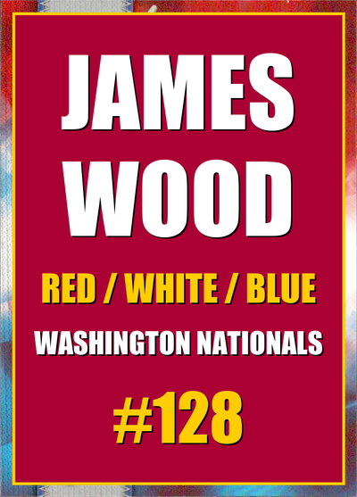 2026 Topps Chrome James Wood Red White & Blue (RWB) Refractor #128