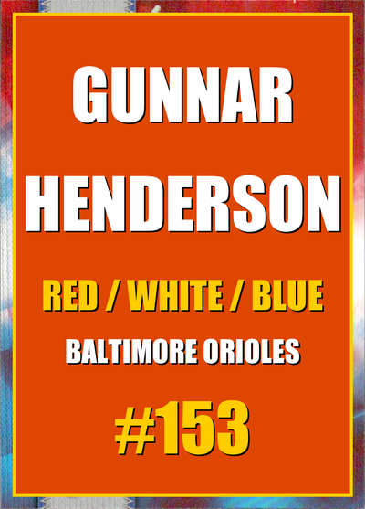 2026 Topps Chrome Gunnar Henderson Red White & Blue (RWB) Refractor #153