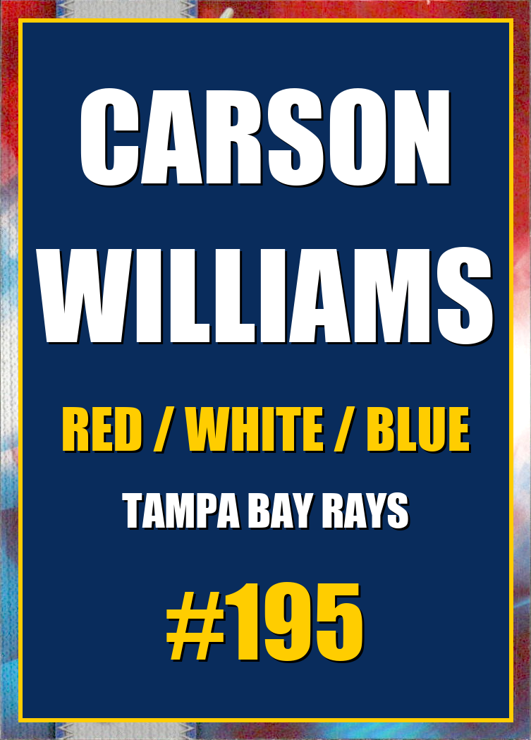 2026 Topps Chrome Carson Williams Red White & Blue Refractor #195