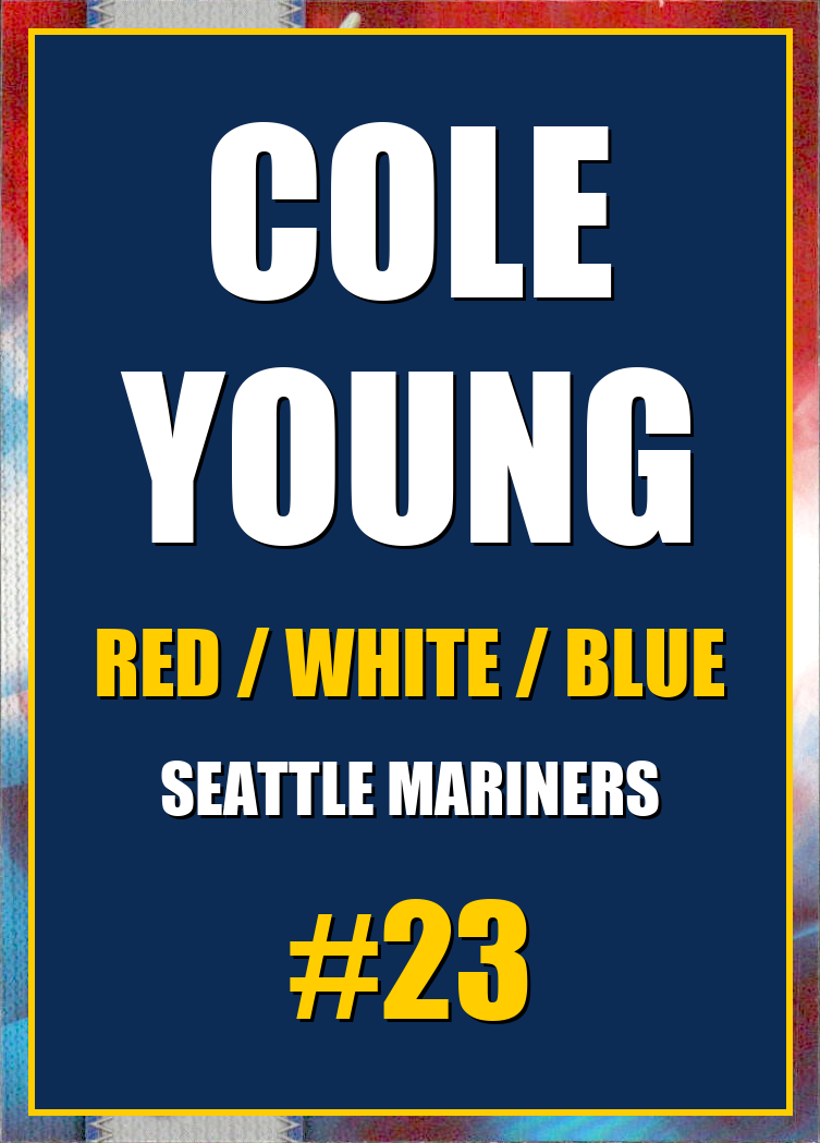 2026 Topps Chrome Cole Young Red White & Blue Refractor #23