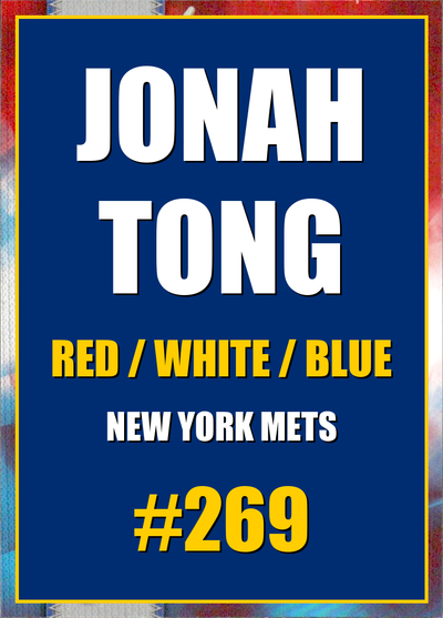 2026 Topps Chrome Jonah Tong Red White & Blue (RWB) Refractor #269