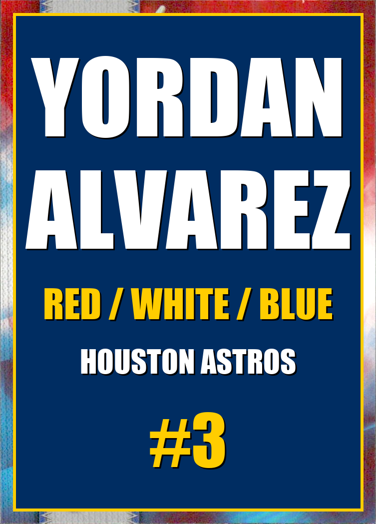 2026 Topps Chrome Yordan Alvarez Red White & Blue Refractor #3