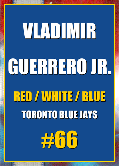 2026 Topps Chrome Vladimir Guerrero Jr. Red White & Blue (RWB) Refractor #66