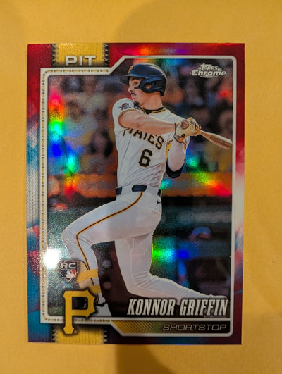 2026 Topps Chrome Konnor Griffin Red White & Blue (RWB) Refractor #74