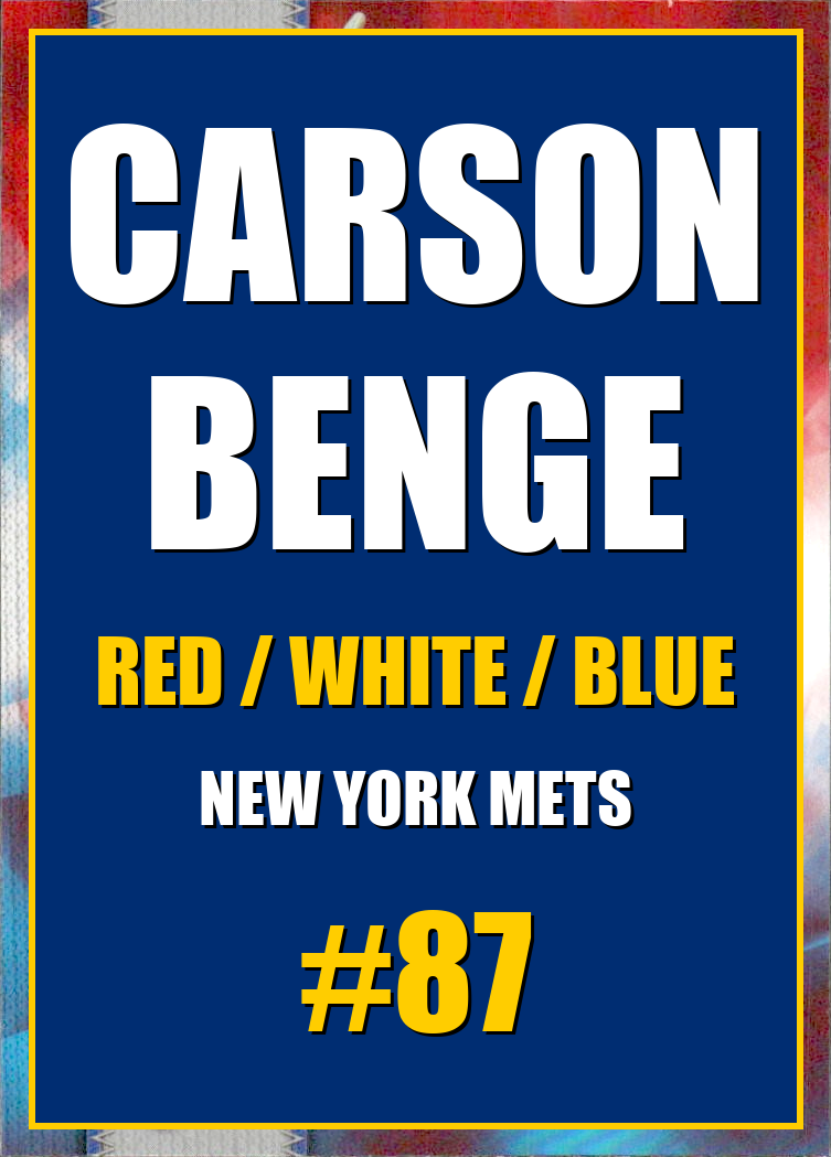 2026 Topps Chrome Carson Benge Red White & Blue Refractor #87