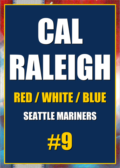 2026 Topps Chrome Cal Raleigh Red White & Blue (RWB) Refractor #9