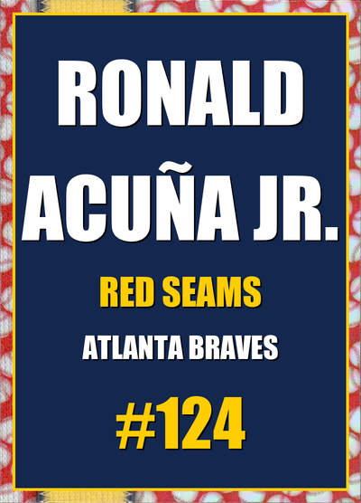 2026 Topps Chrome Ronald Acuña Jr. Red Seams Refractor #124