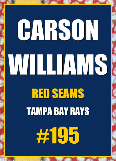 2026 Topps Chrome Carson Williams Red Seams Refractor #195