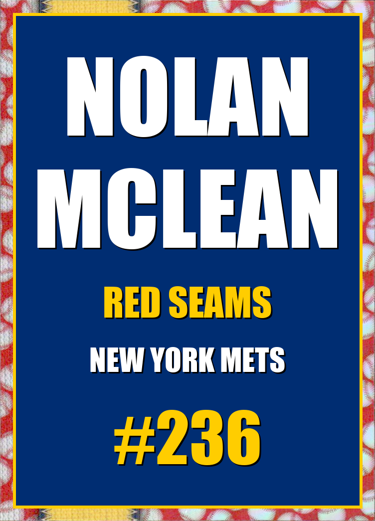 2026 Topps Chrome Nolan McLean Red Seams Refractor #236