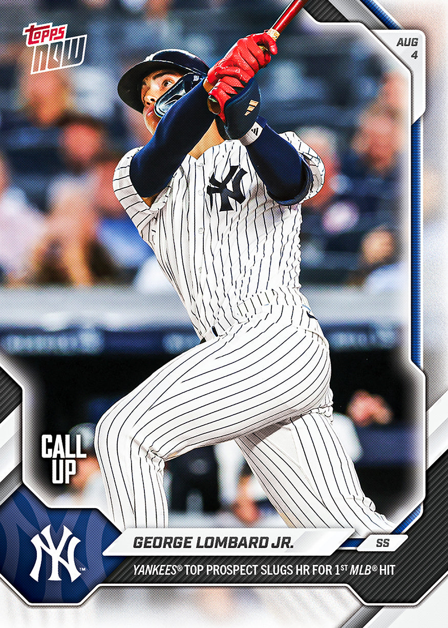 2026 Topps Now #521 George Lombard Jr. Call Up - Top Prospect Slugs HR for 1st MLB Hit - New York Yankees Rookie