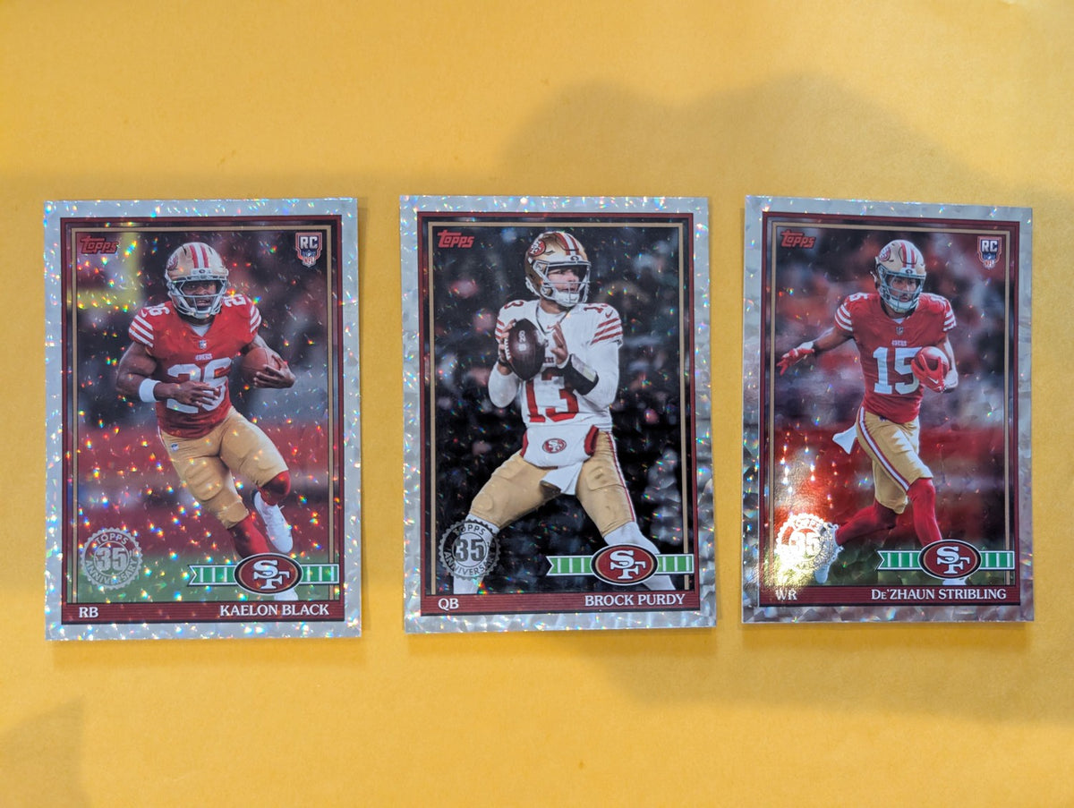 2026 Topps Football San Francisco 49ers 1991 Topps Mega Box Crackle Foil Insert Pack - 3 Cards