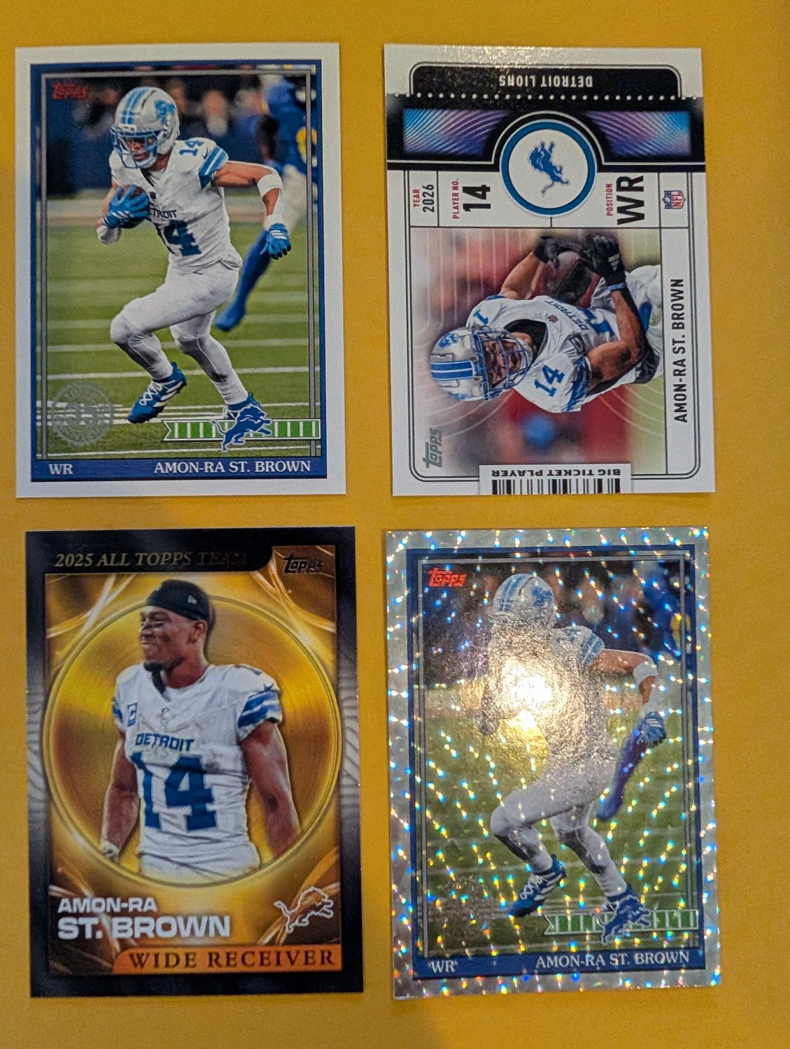 2026 Topps Football Amon-Ra St. Brown Detroit Lions Insert Player Pack - 4 Cards