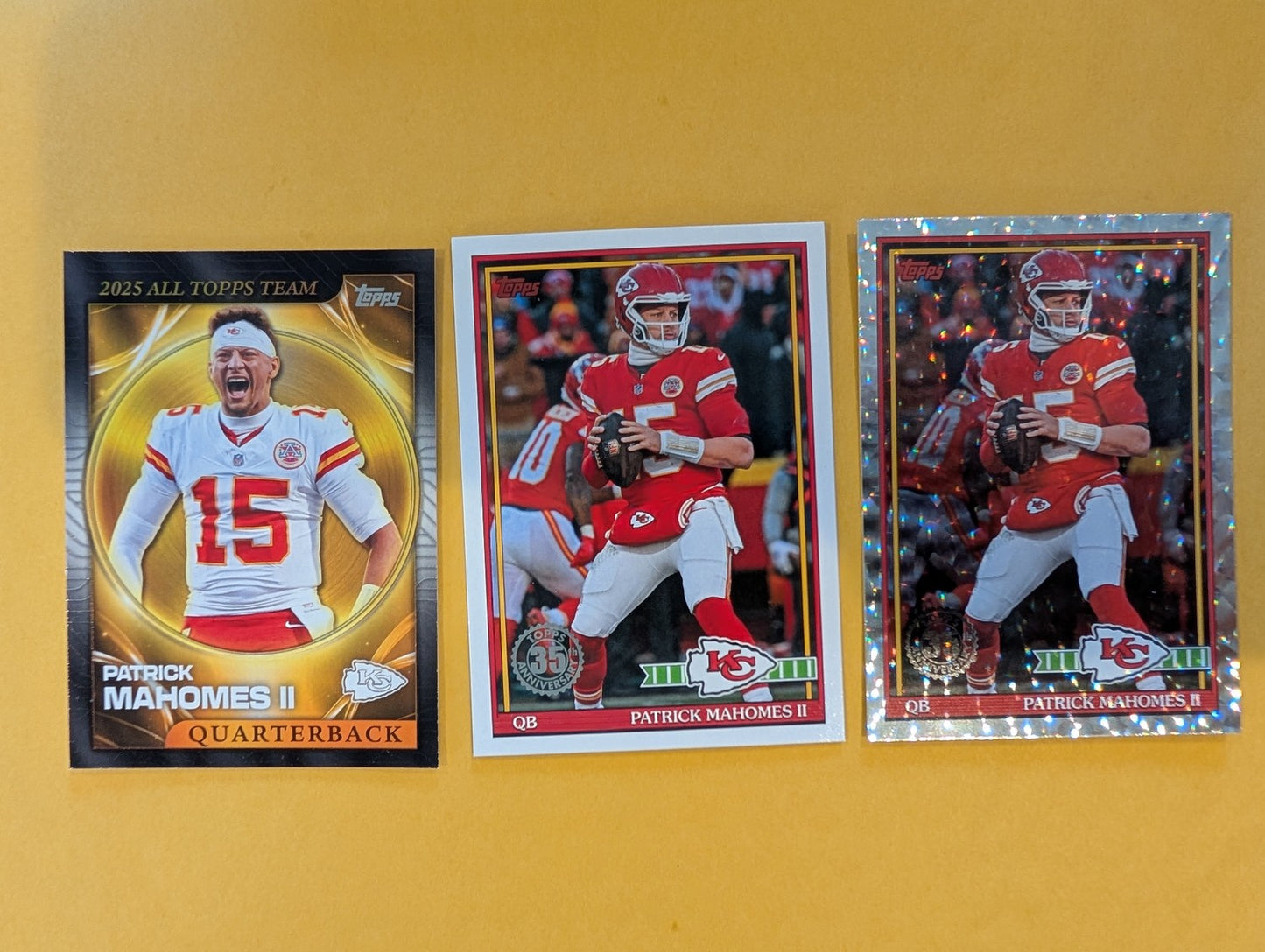 2026 Topps Football Patrick Mahomes Kansas City Chiefs Insert Player Pack - 3 Cards