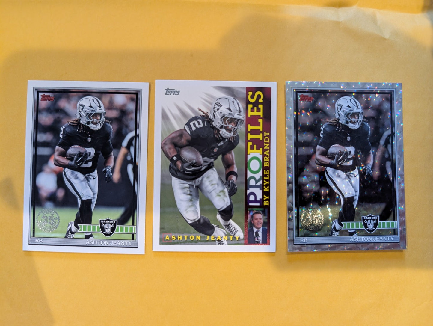 2026 Topps Football Ashton Jeanty Las Vegas Raiders Insert Player Pack - 3 Cards