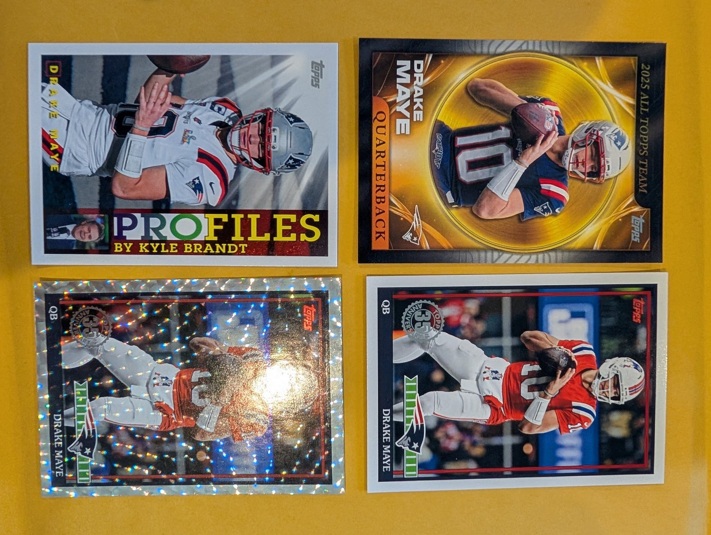 2026 Topps Football Drake Maye New England Patriots Insert Player Pack - 4 Cards