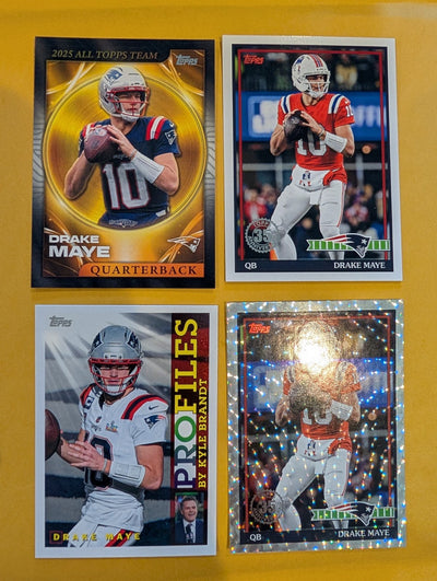 2026 Topps Football Drake Maye New England Patriots Insert Player Pack - 4 Cards