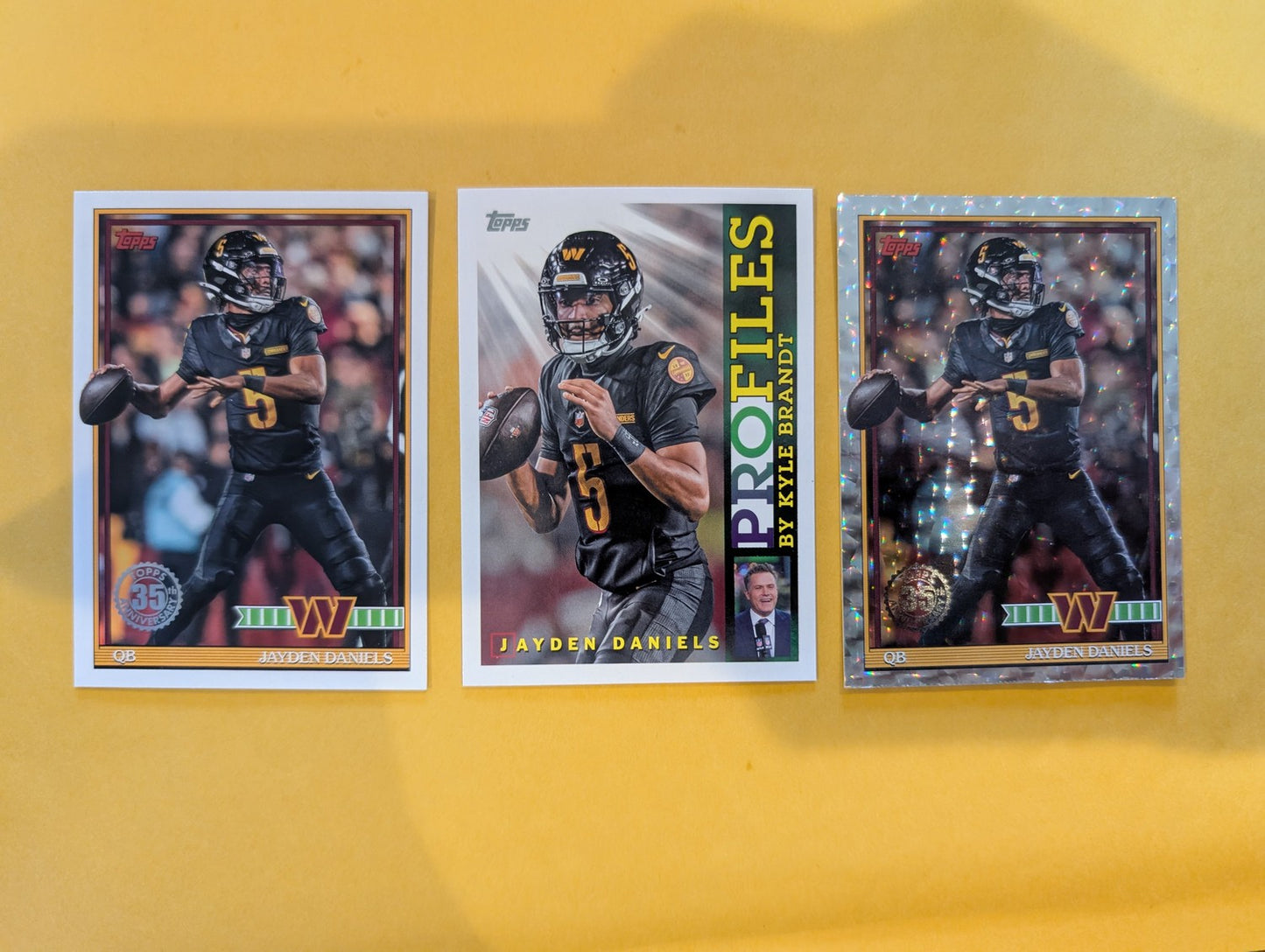 2026 Topps Football Jayden Daniels Washington Commanders Insert Player Pack - 3 Cards