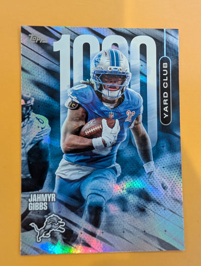2026 Topps Football Jahmyr Gibbs Lions 1000 Yard Club Case Hit SSP #1YC-7