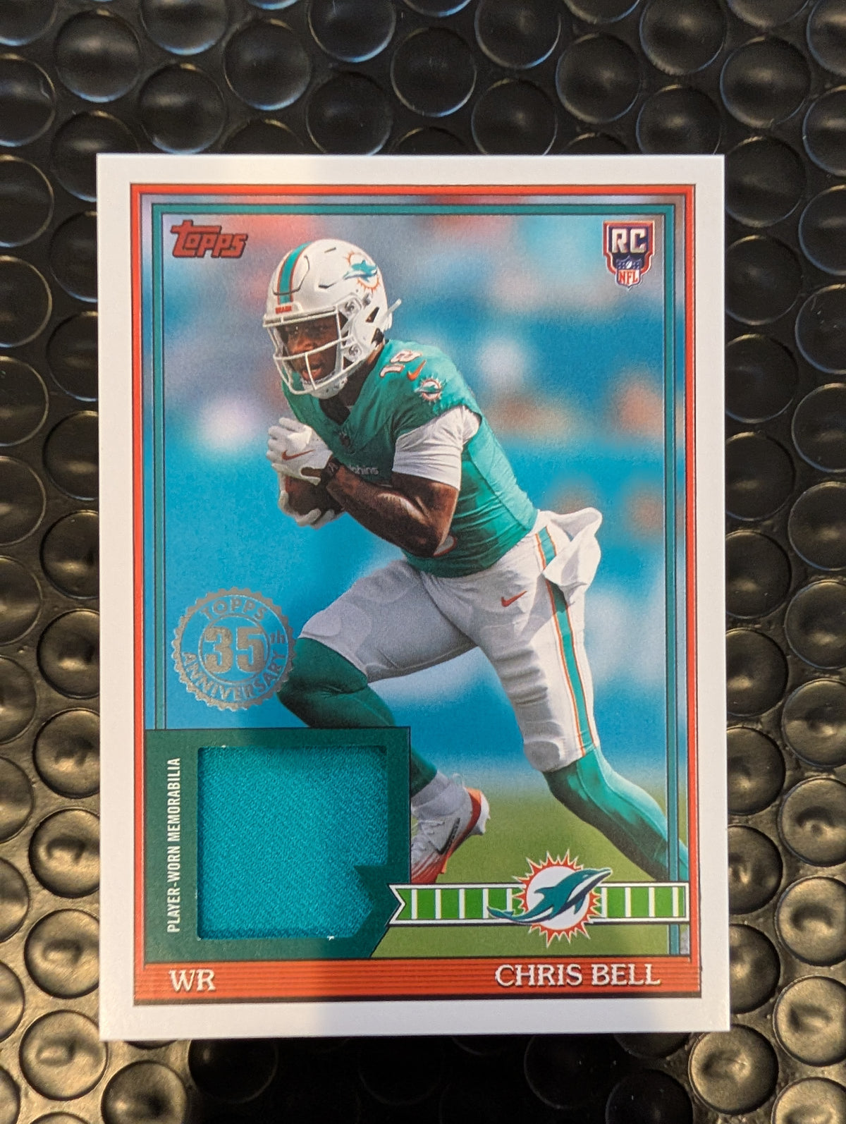 2026 Topps Football Chris Bell Dolphins 1991 Rookie Relic RC #91RR-CBE