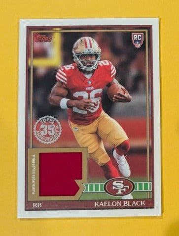 2026 Topps Football Kaelon Black 49ers 1991 Rookie Relic RC #91RR-KB