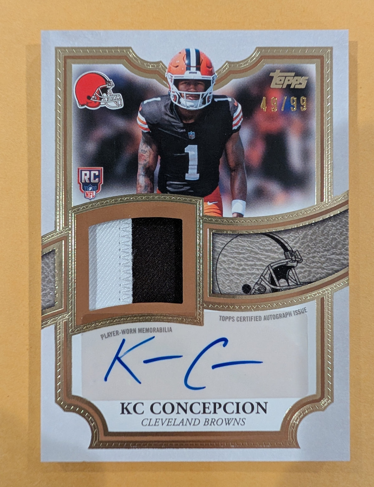 2026 Topps Football KC Concepcion Browns Rookie Patch Auto SP /99 #ARP-KC