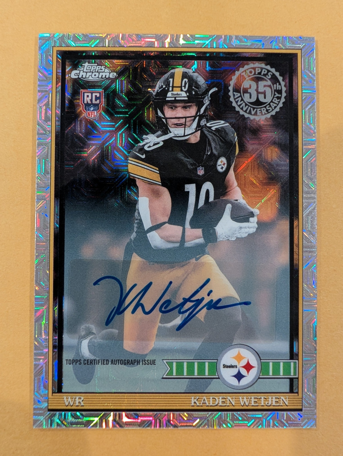 2026 Topps Football Kaden Wetjen Steelers 1991 Chrome Auto RC #91TRC-37