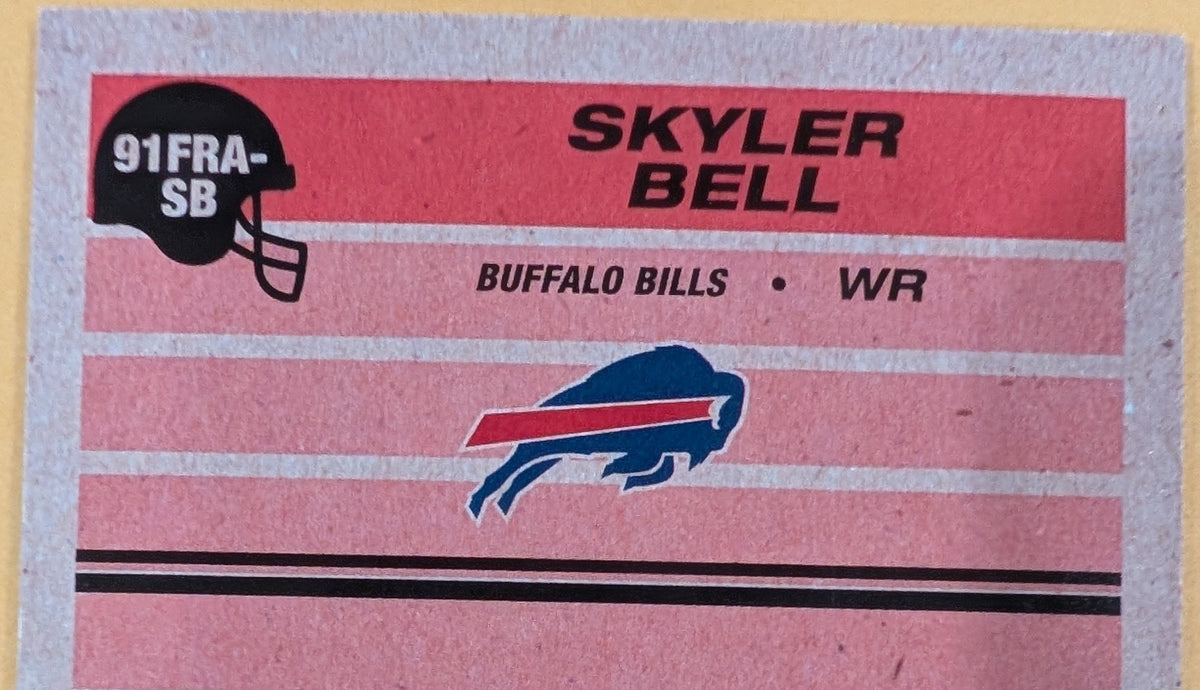 2026 Topps Football Skyler Bell Bills 1991 Rookie Auto Blue SP /150 RC #91FRA-SB