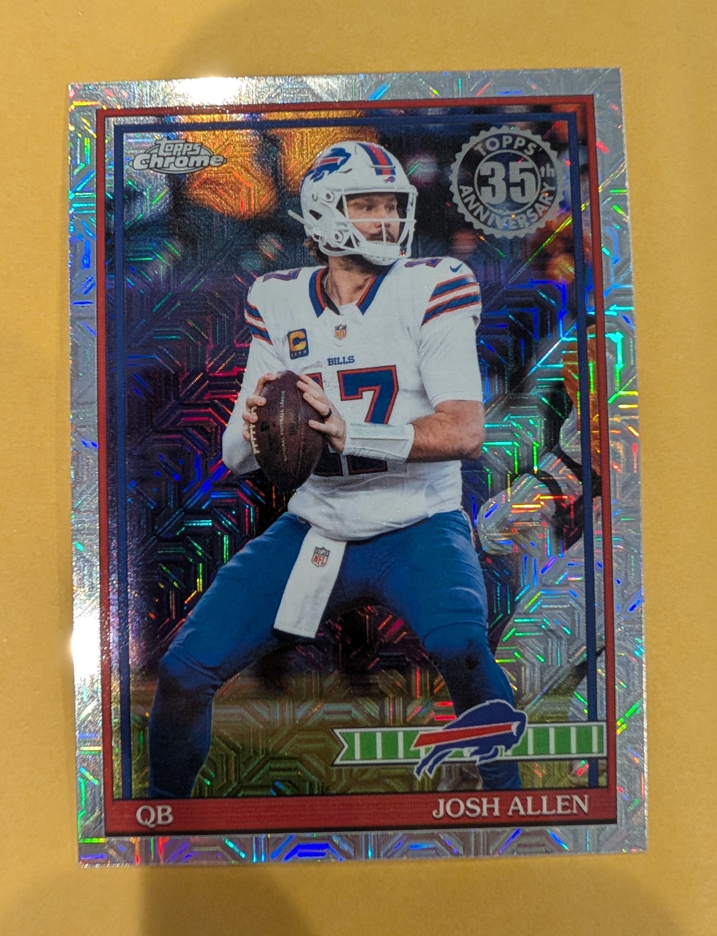 2026 Topps Football Josh Allen Buffalo Bills 1991 Chrome Mojo Refractor #91TC-11