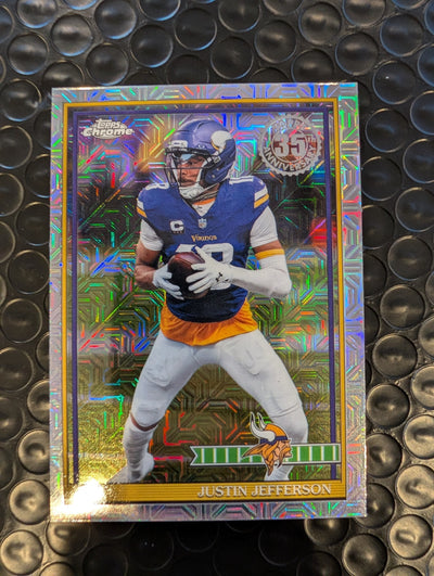 2026 Topps Football Justin Jefferson Vikings 1991 Chrome Mojo Refractor #91TC-38