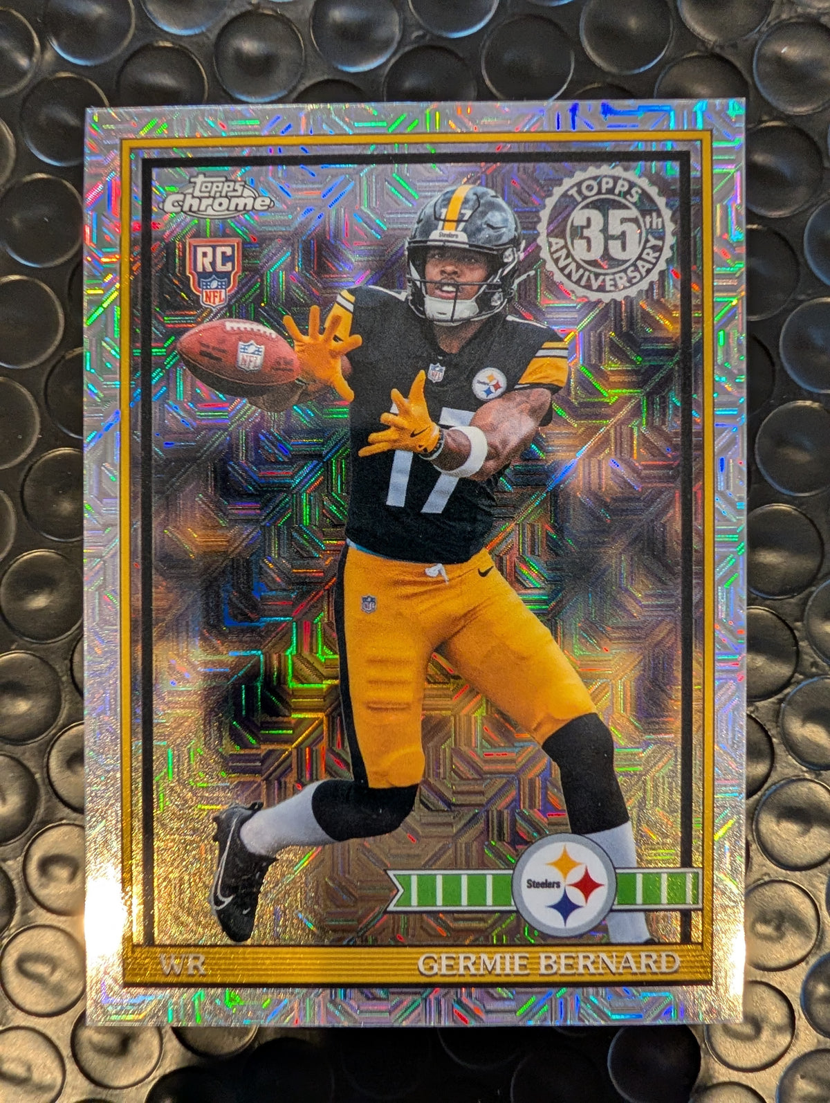 2026 Topps Football Germie Bernard Steelers 1991 Chrome Mojo Refractor RC