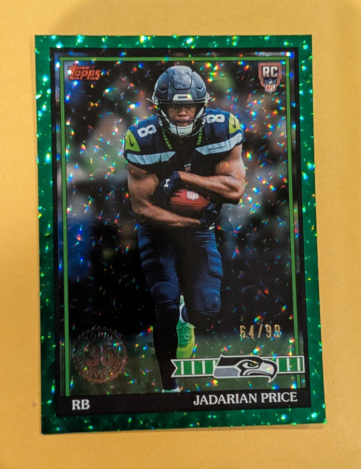 2026 Topps Football Jadarian Price Seahawks 1991 Green Crackle SP /99 #91TR-10