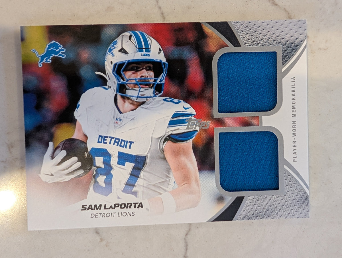 2026 Topps Football Sam LaPorta Lions Material Dual Relic #MDR-SL
