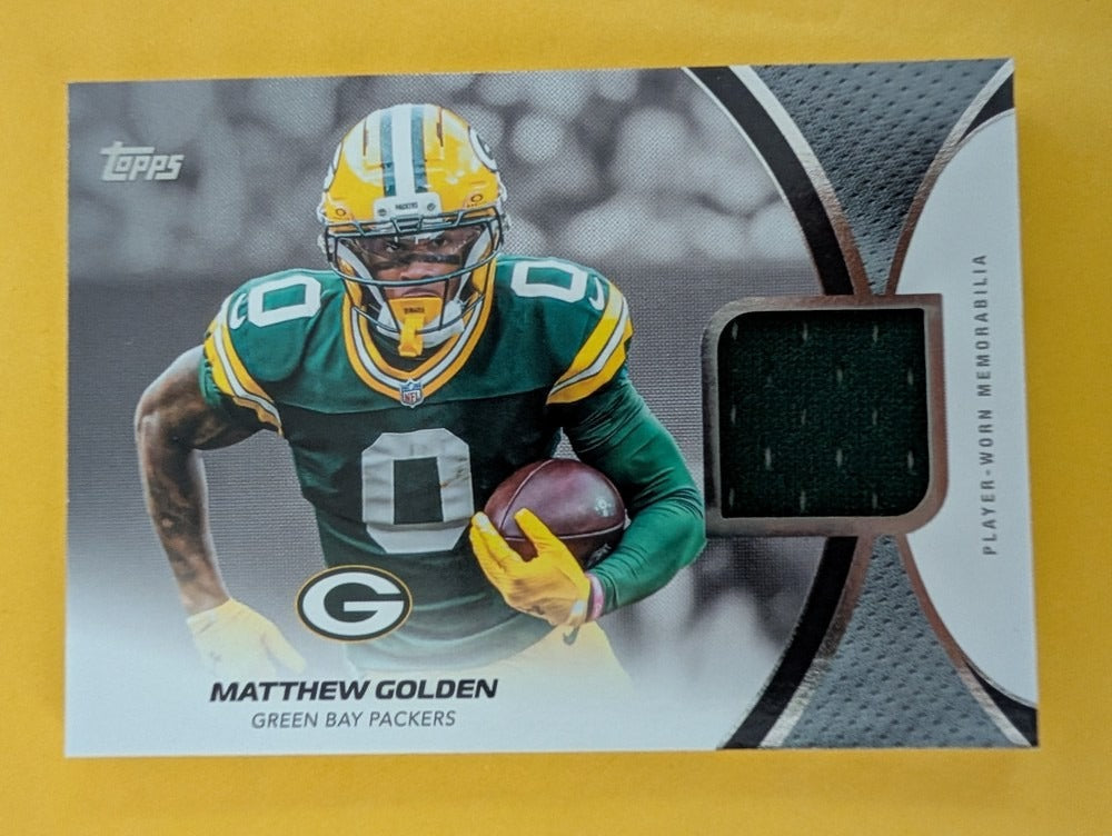 2026 Topps Football Matthew Golden Green Bay Packers NFL Material Relic #NFLM-MG
