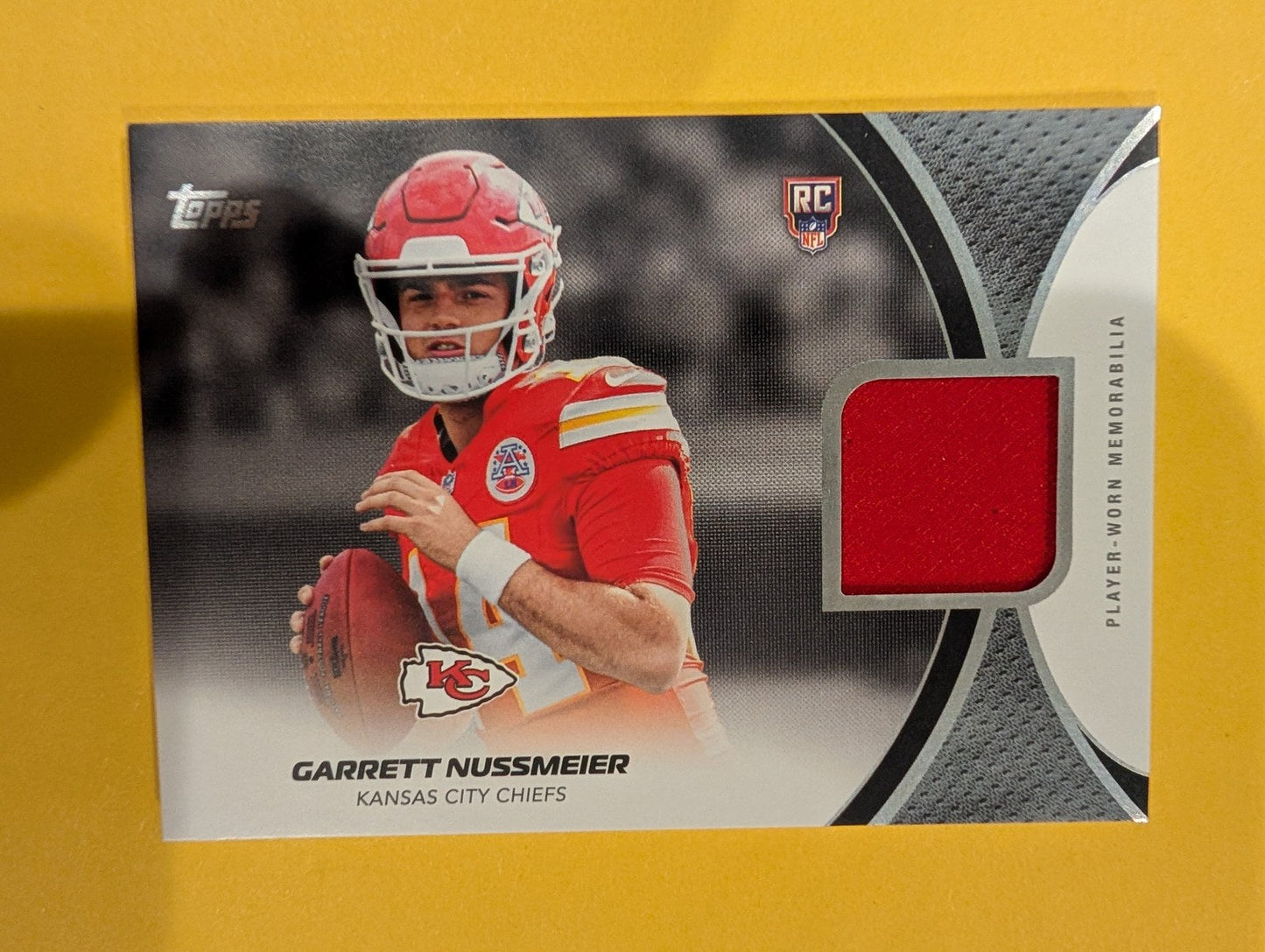 2026 Topps Football Garrett Nussmeier Rookie Player-Worn Relic - front