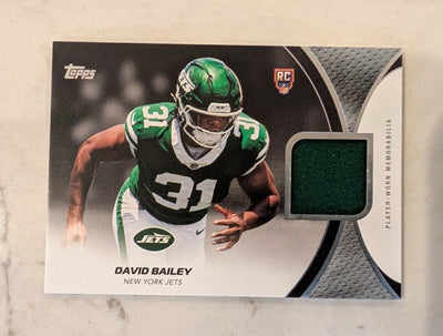 2026 Topps Football David Bailey New York Jets Rookie Material Relic RC #RMC-DBA