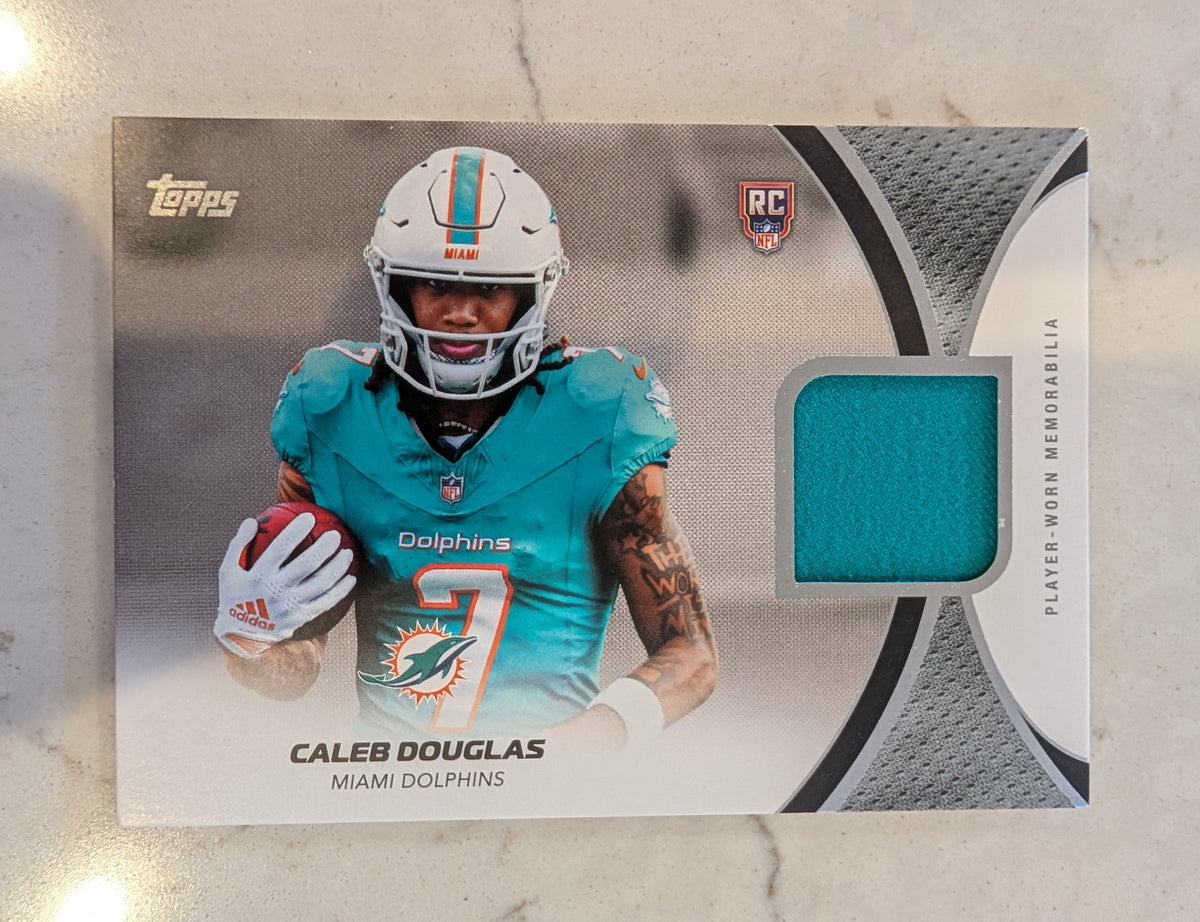 2026 Topps Football Caleb Douglas Dolphins Rookie Material Relic RC #RMC-CD