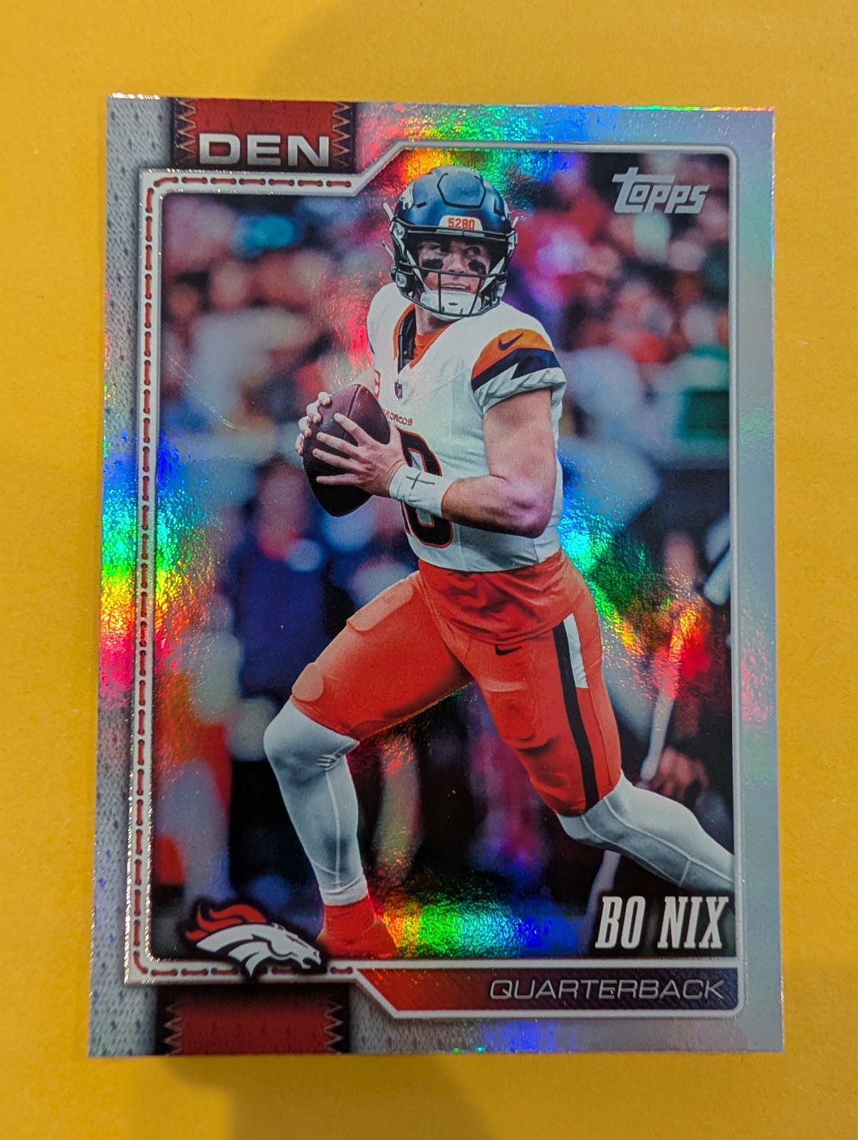2026 Topps Football Bo Nix #58 Rainbow Foil - front