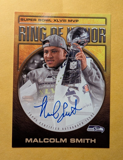 2026 Topps Football Malcolm Smith Seahawks Ring of Honor Signatures #ROHS-MS