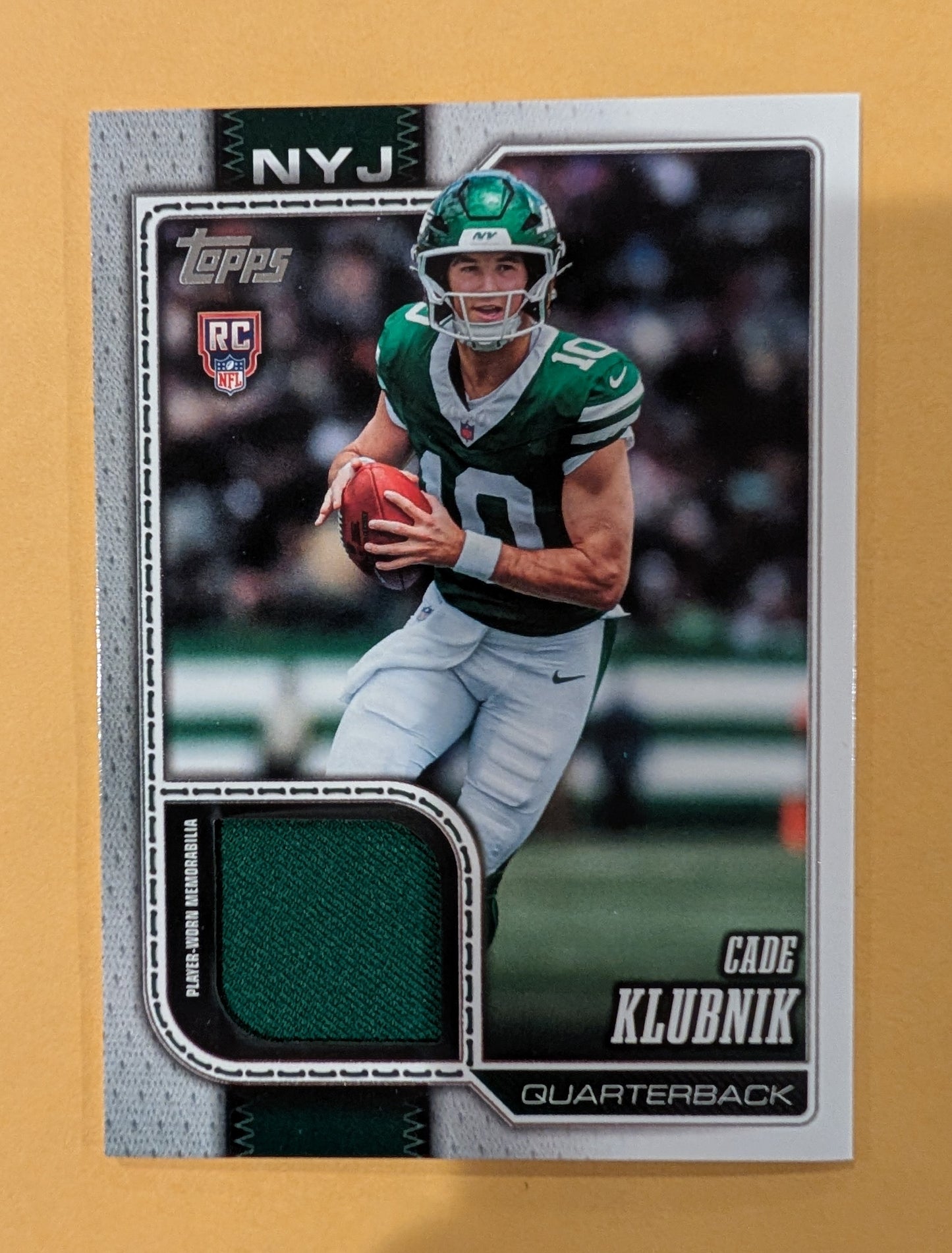 2026 Topps Football Cade Klubnik New York Jets Rookie Real One Relic RC #ROR-CK